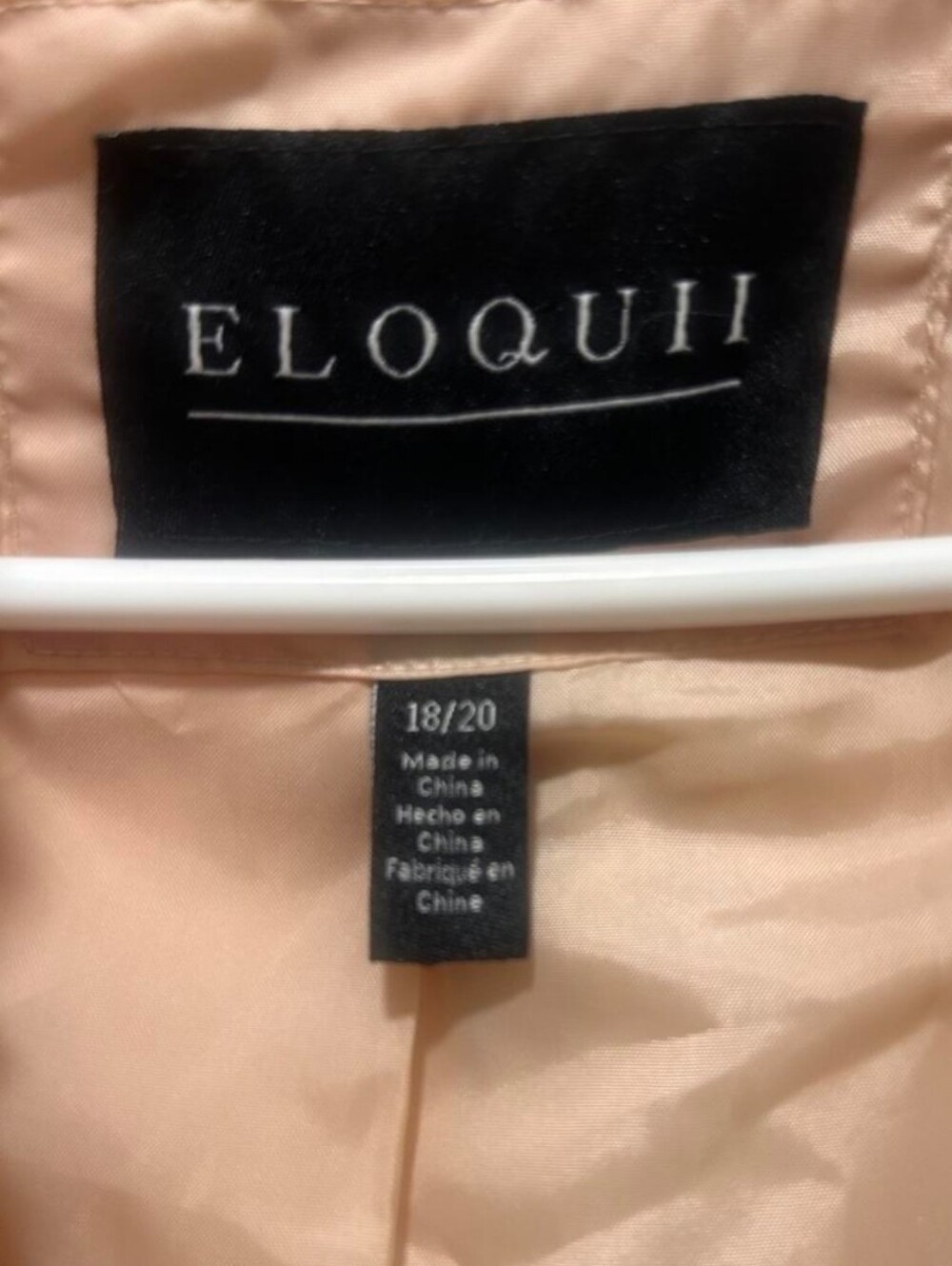 Eloquii Plush Faux Shearling Long Coat - Beige Plus Size 18 20 2X - Picture 7 of 10